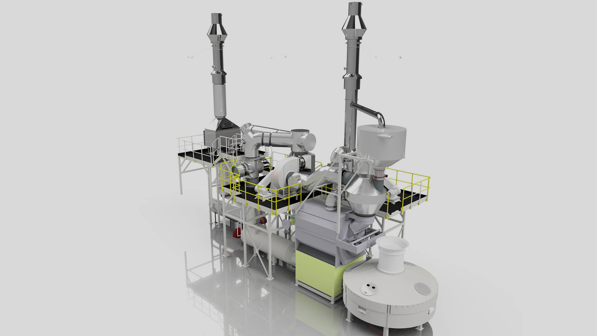 Alternative engineering view of a coffee processing plant